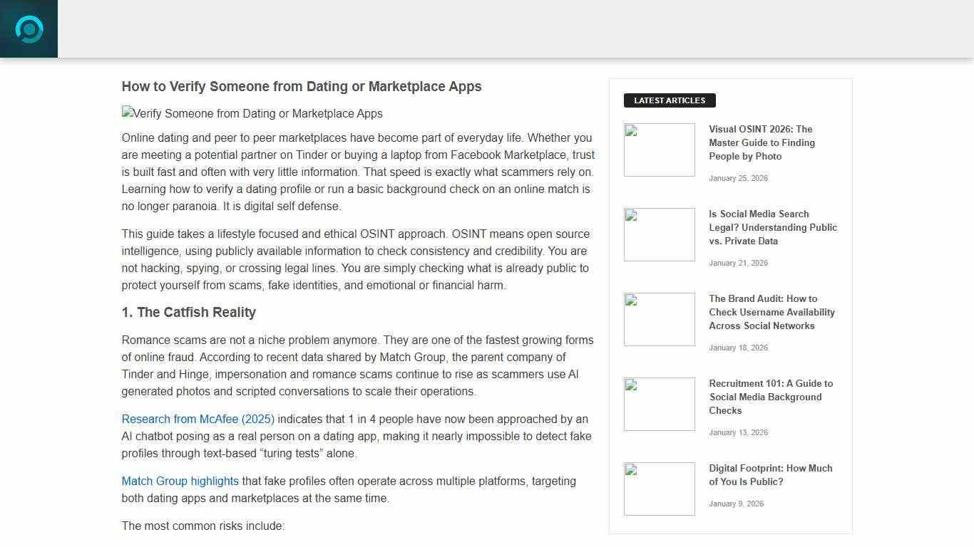 How to Verify Someone from Dating or Marketplace Apps