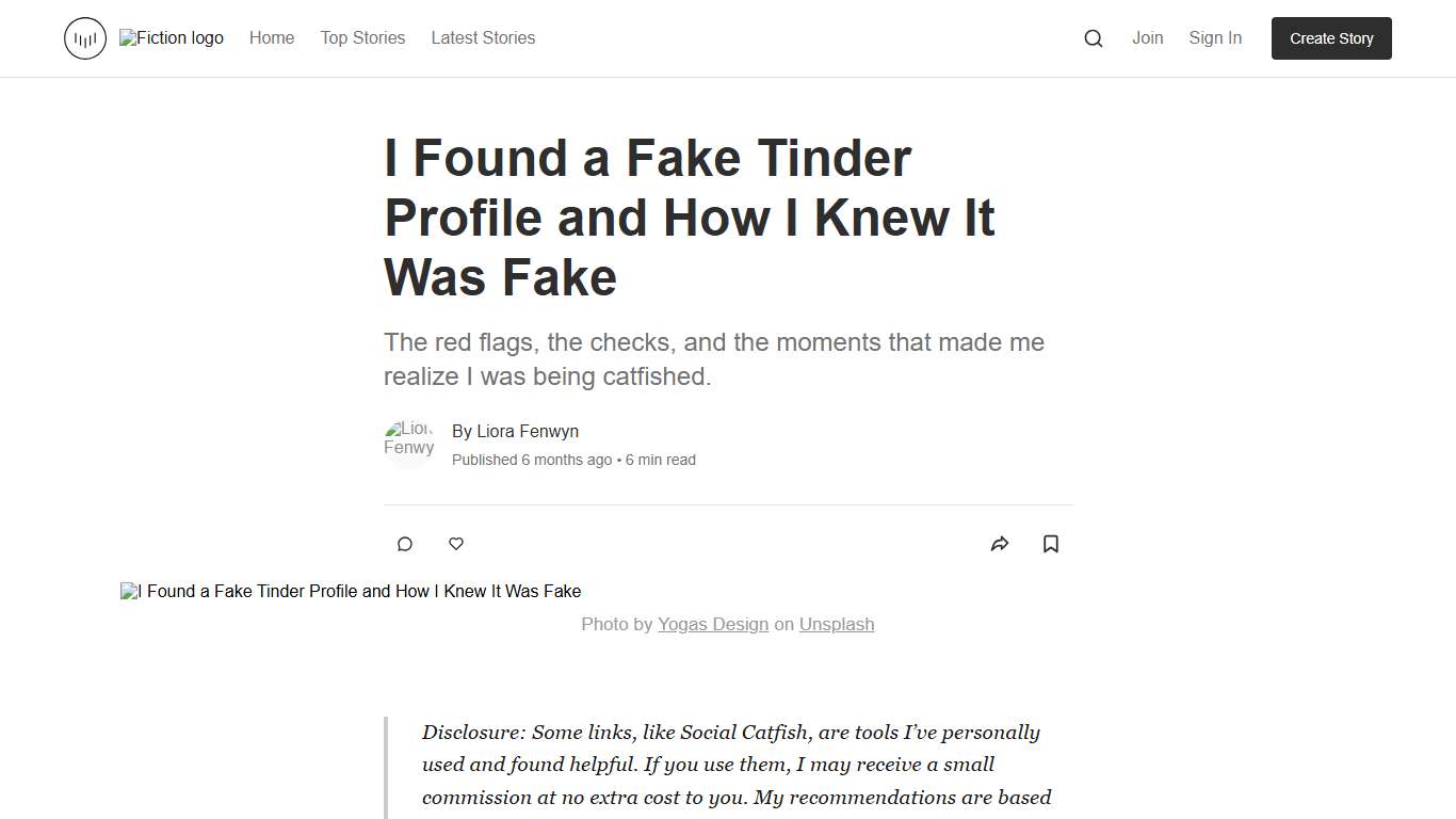 I Found a Fake Tinder Profile and How I Knew It Was Fake Fiction